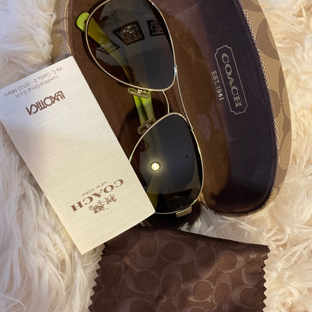Coach Aviator Sunglasses with Case